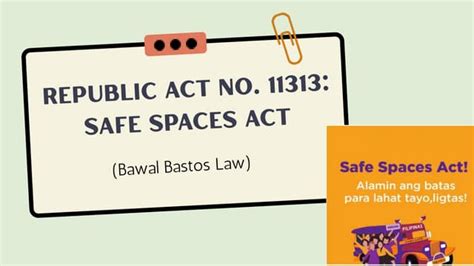 safe spaces act lawphil|Republic Act No. 11313 or The Safe Spaces Act (Bawal Bastos Law).